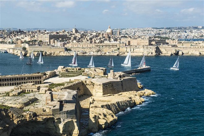 Start of the 33rd Rolex Middle Sea Race.Rolex Middle Sea Race ©  Rolex/ Kurt Arrigo http://www.regattanews.com